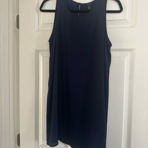 Navy Sleeveless Chiffon Dress Forever 21